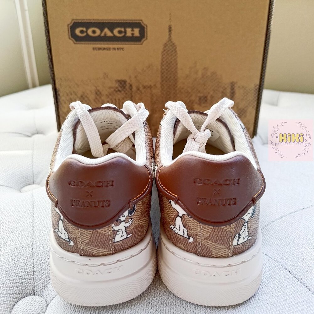 Coach X Peanuts High Line Sneaker In Signature Canvas With Snoopy Print CBZ77 - Picture 10 of 13